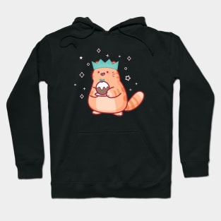 Festive Pudding Cat Hoodie